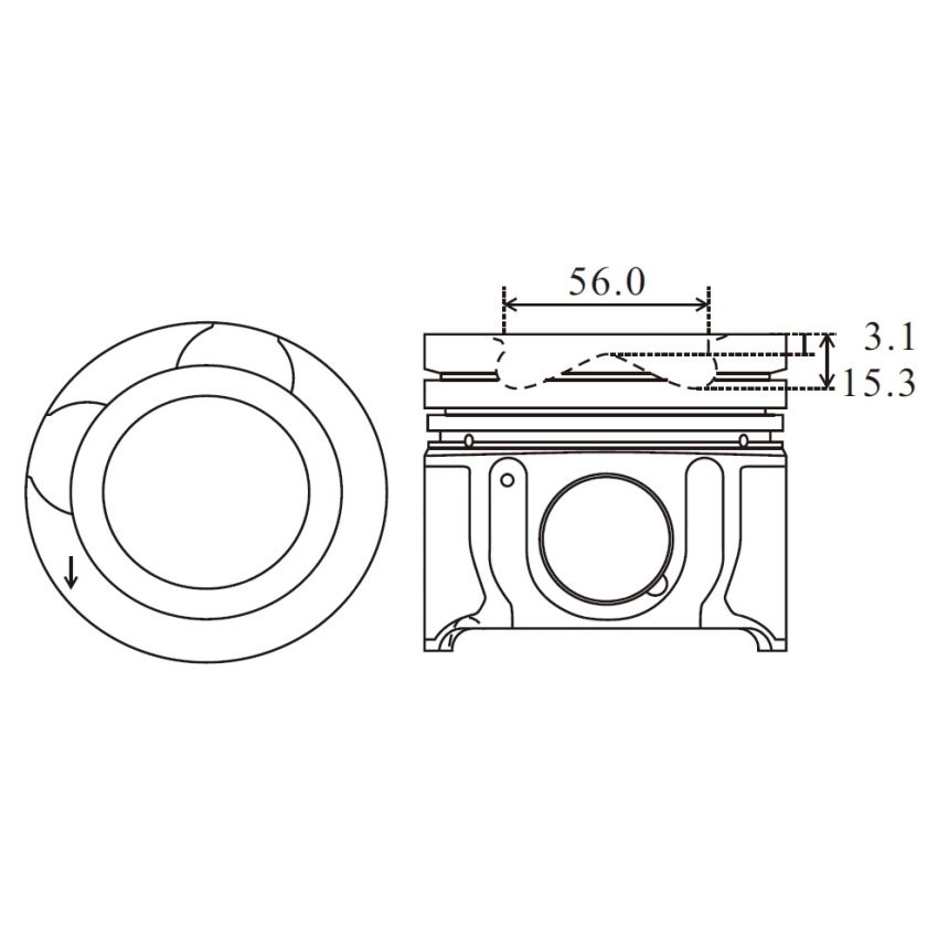 TŁOK MV PARTS P5732A STD KIA 2.5CRDI 14-