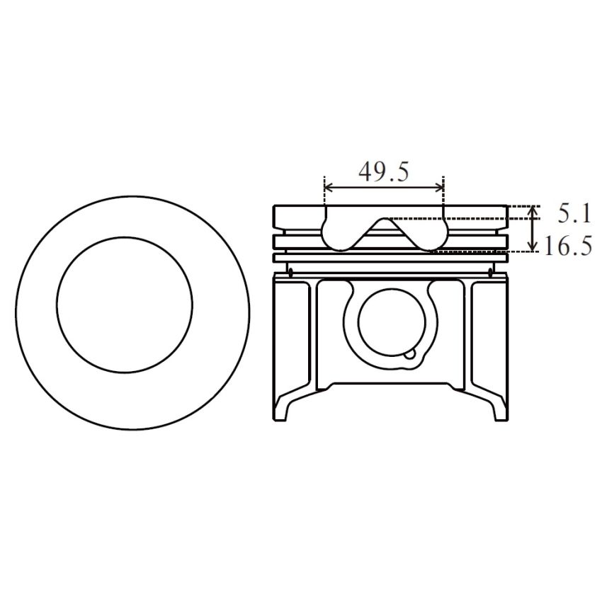 TŁOK MV PARTS P5739A STD KUBOTA V2403