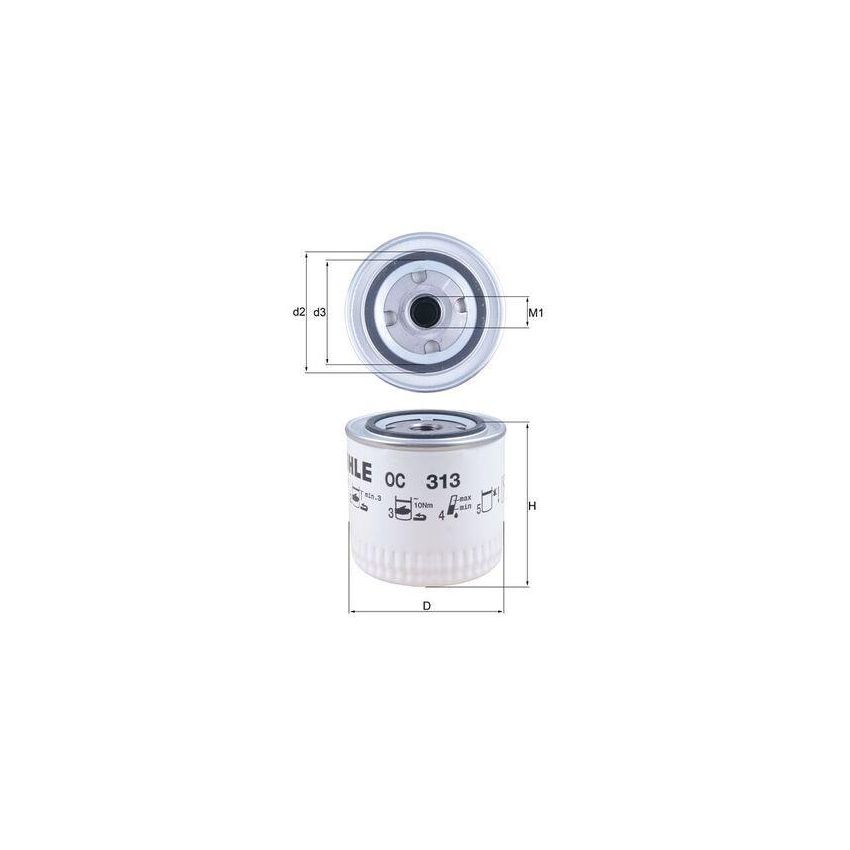 FILTR OLEJU KNEHT OC313 VOLVO 1.9D 94-04