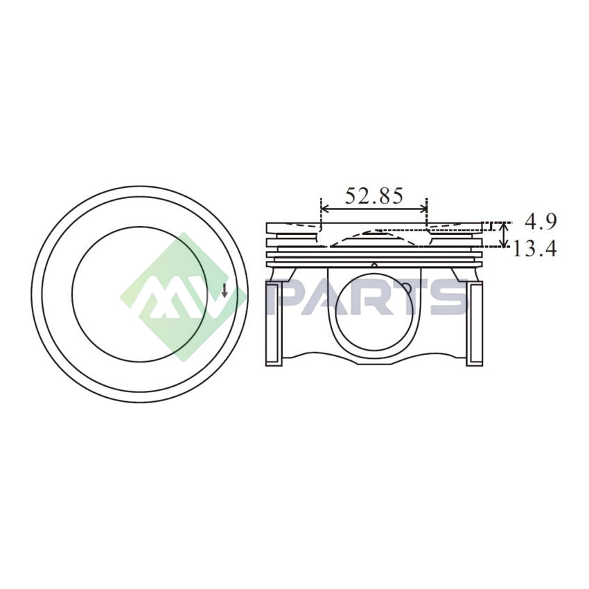 TŁOK MV PARTS P5869A 0.50 PSA 2.2HDI 19-