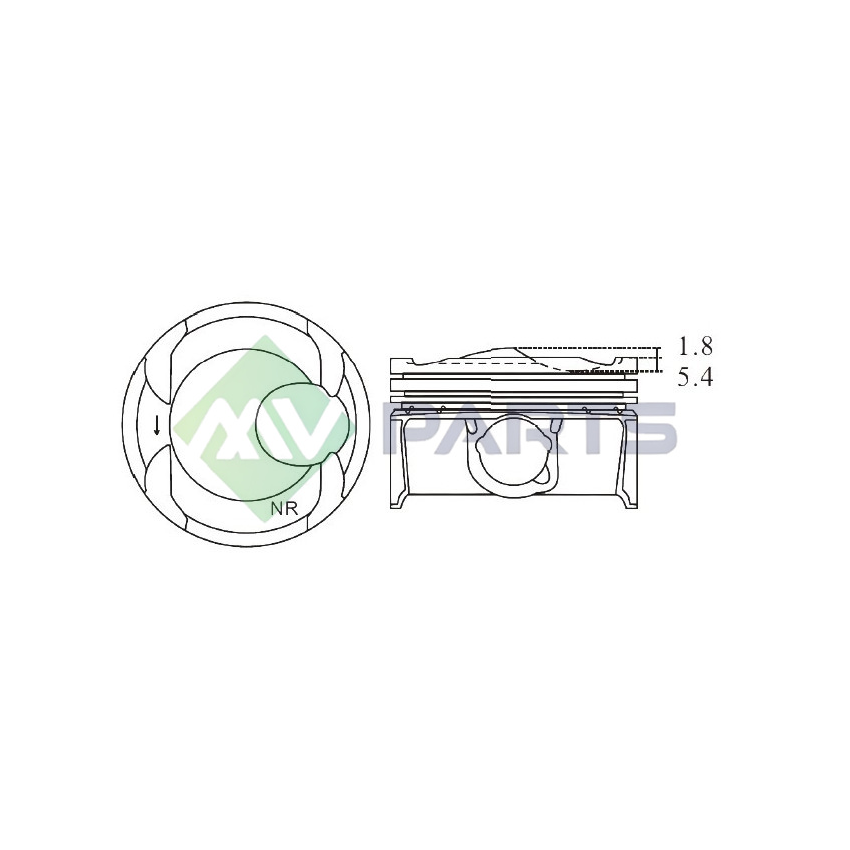 TŁOK MV PARTS P5918A STD FORD 3.5 17-21