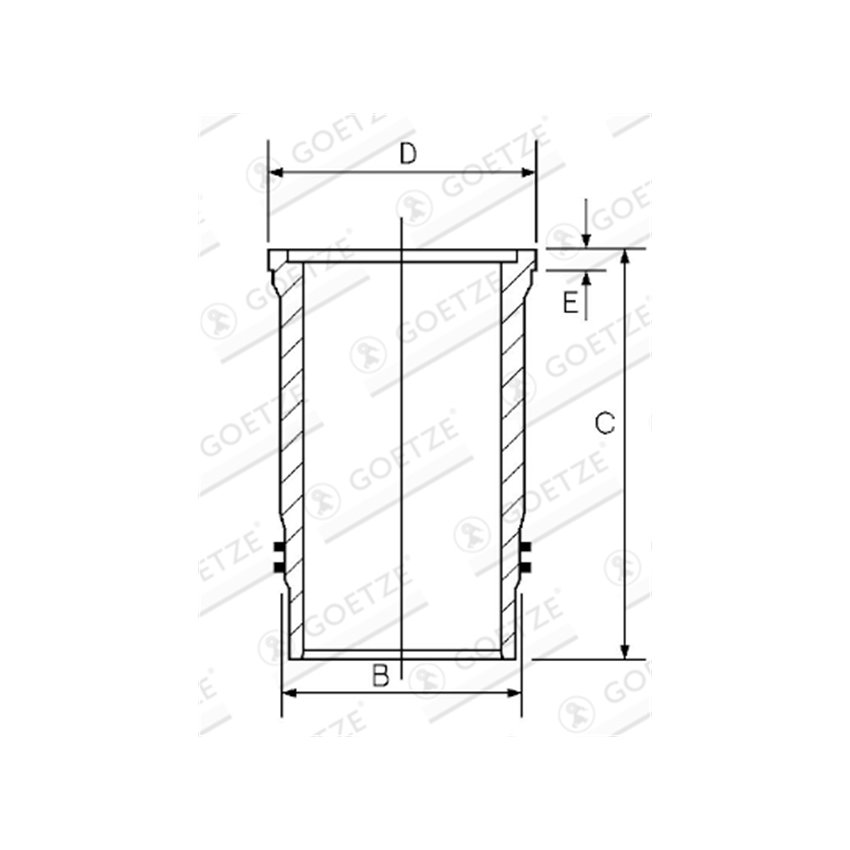 TULEJA CYLINDROWA GOETZE 1561005000 MERCEDES OM470 12-