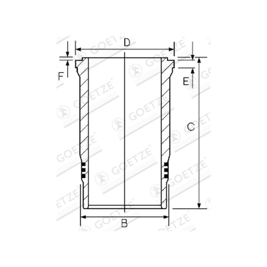 TULEJA CYLINDROWA GOETZE 1527000000 IVECO F3GFE611A 13-