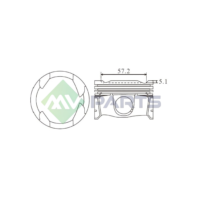 TŁOK MV PARTS P5965A 0.50 RENAULT 1.3TCE 18-