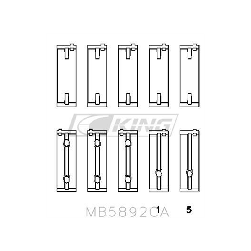 PANEWKI GŁÓWNE KING BEARING MB5892CA STD HYUNDAI 2.2CRDI 20-