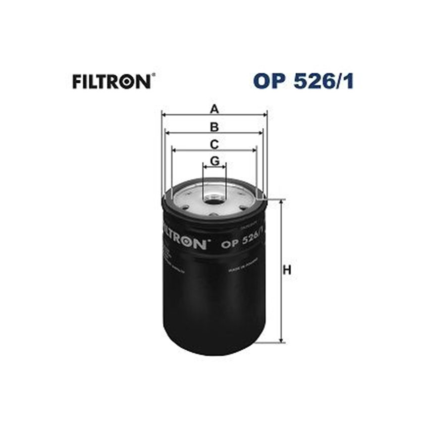 FILTR OLEJU FILTRON OP526/1 VW 1.6-2.8 89-