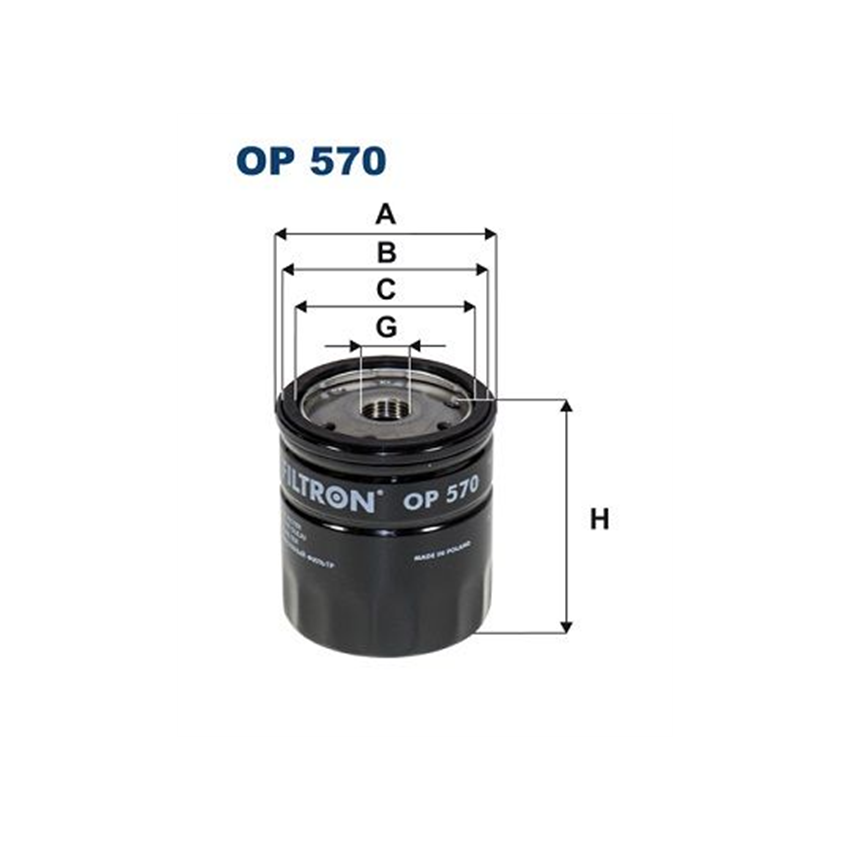 FILTR OLEJU FILTRON OP570 OPEL 1.3-3.0 81-