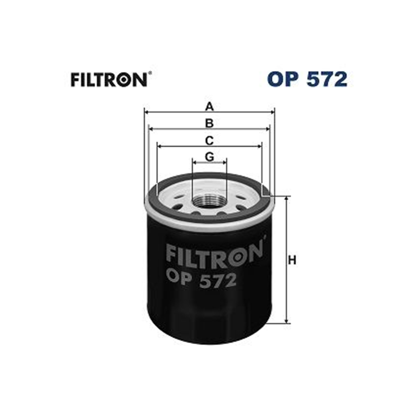 FILTR OLEJU FILTRON OP572 TOYOTA 1.2-2.5 83-
