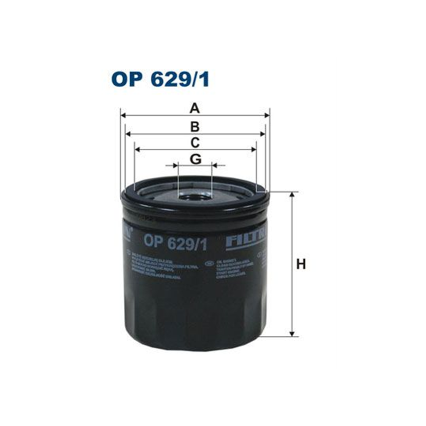 FILTR OLEJU FILTRON OP629/1 FORD 1.4-1.6 01-