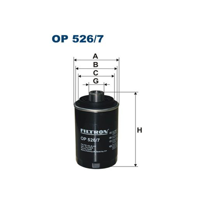 FILTR OLEJU FILTRON OP526/7 VW 1.8-2.0TSI 04-