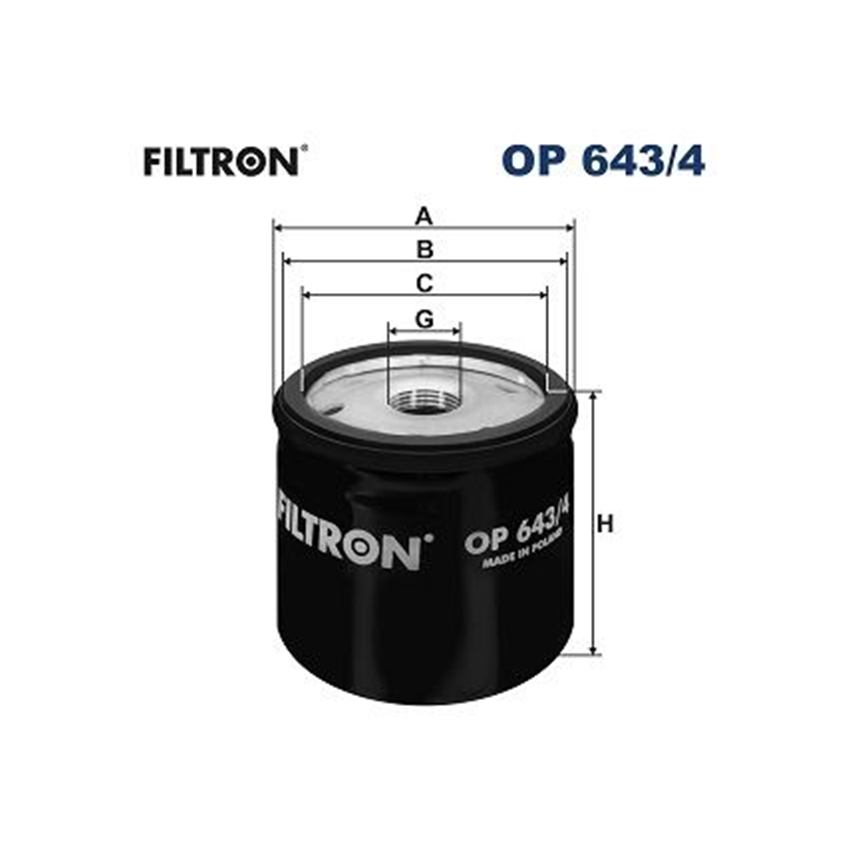 FILTR OLEJU FILTRON OP643/4 RENAULT 1.0-1.9 00-