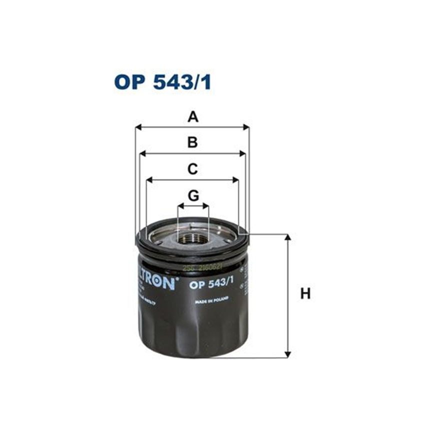 FILTR OLEJU FILTRON OP543/1 PSA 2.2-2.4 06-