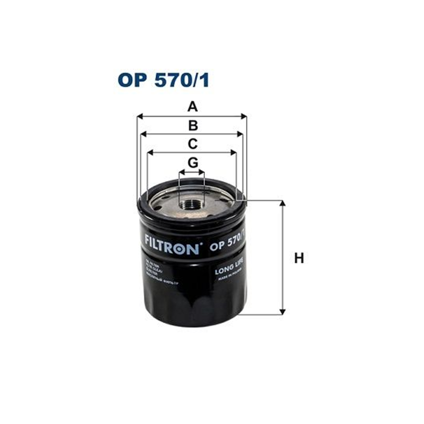 FILTR OLEJU FILTRON OP570/1 OPEL 1.4-2.0 91-