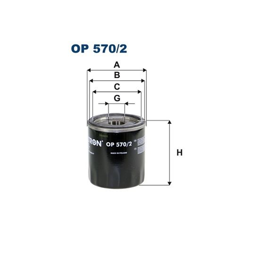 FILTR OLEJU FILTRON OP570/2 OPEL 1.0-2.0 13-