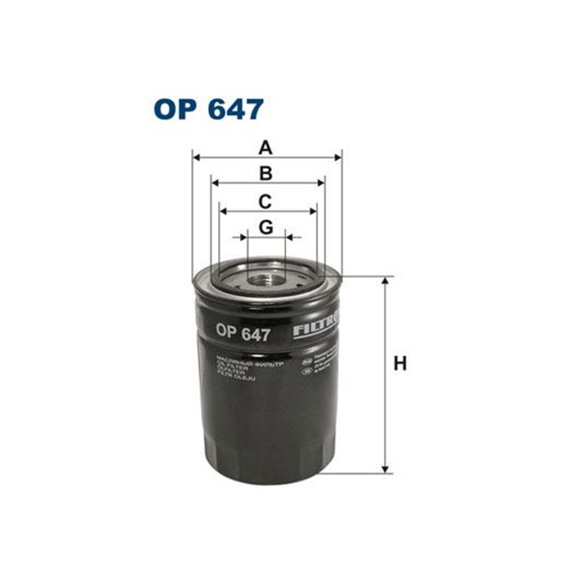 FILTR OLEJU FILTRON OP647 URSUS C330/360