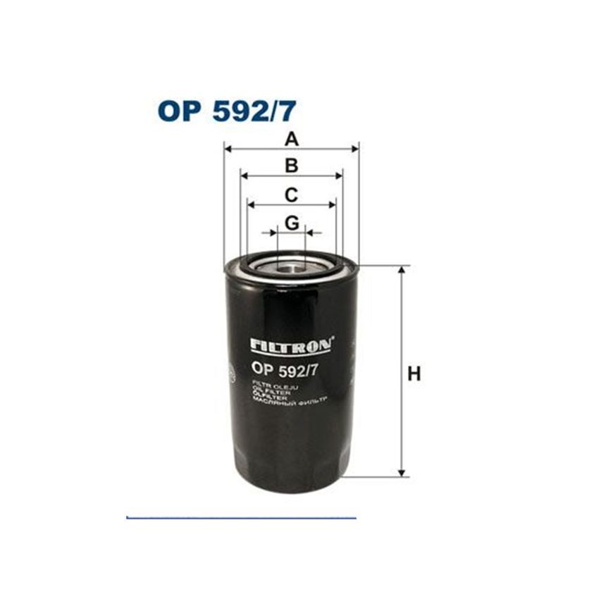 FILTR OLEJU FILTRON OP592/7 IVECO 3.0 04-