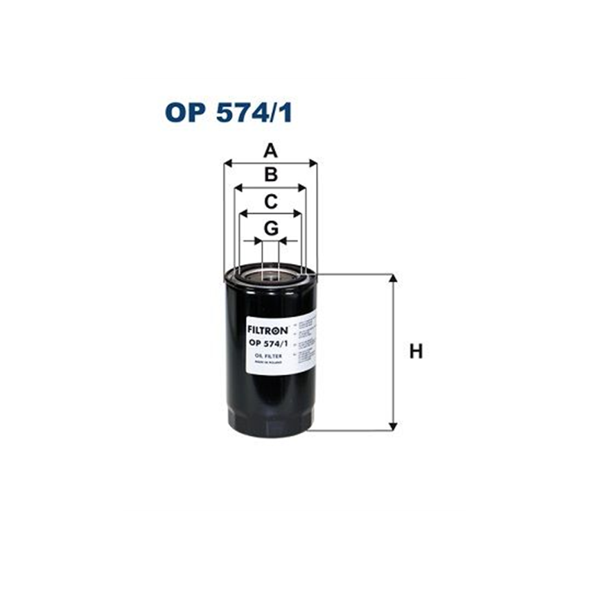 FILTR OLEJU FILTRON OP574/1 PERKINS 1104C-44