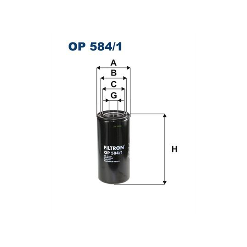 FILTR OLEJU FILTRON OP584/1 RVI MIDR06 76-
