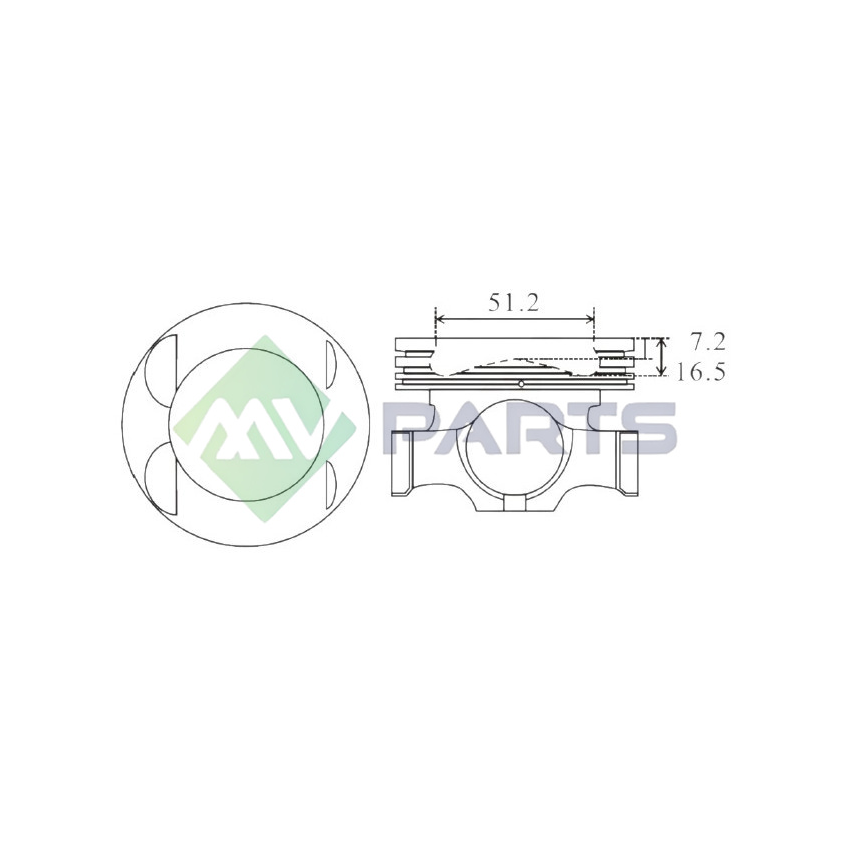 TŁOK MV PARTS P6004A STD RENAULT 2.3DCI 10-