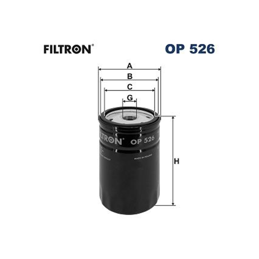 FILTR OLEJU FILTRON OP526 VW 0.9-2.2 77-