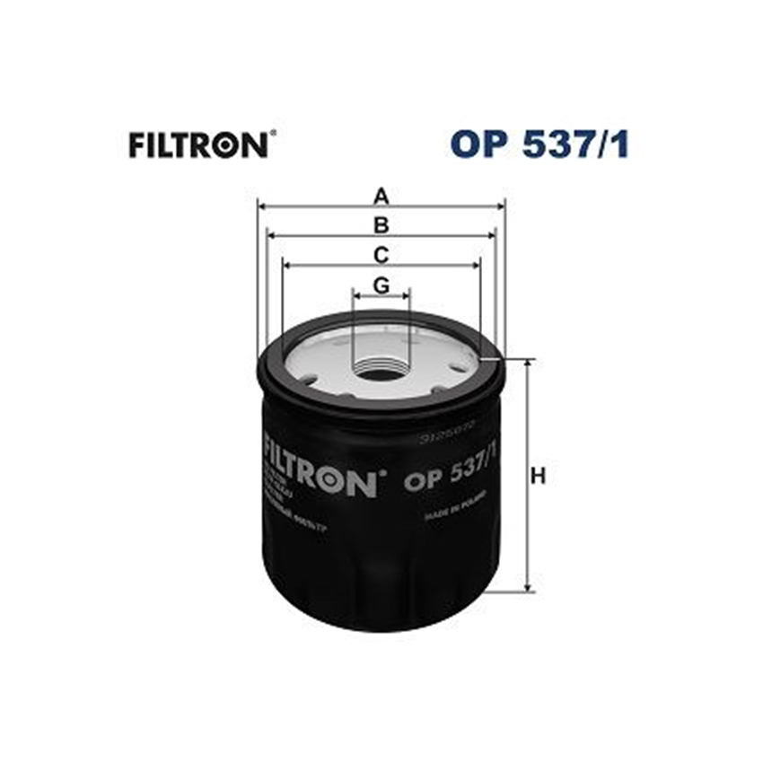 FILTR OLEJU FILTRON OP537/1 FIAT 1.5 90-