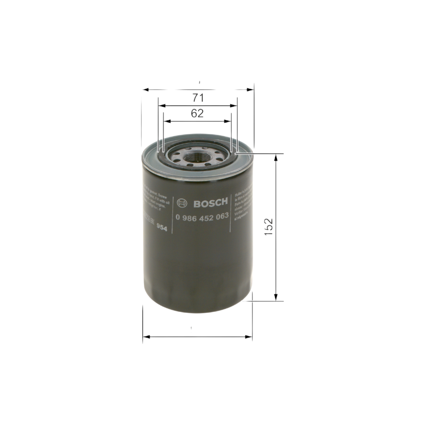 FILTR OLEJU BOSCH 0986452063 MITSUBISHI 2.8-3.2D 94-