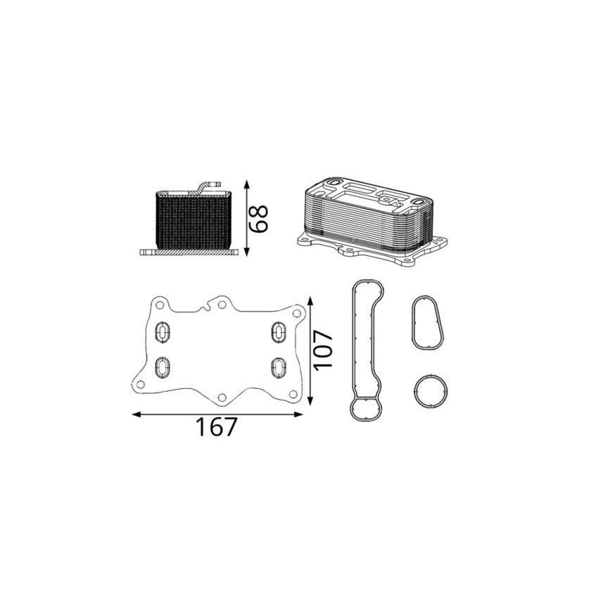 CHŁODNICA OLEJU MAHLE CLC421000S MERCEDES 1.6-2.0CDI 19-
