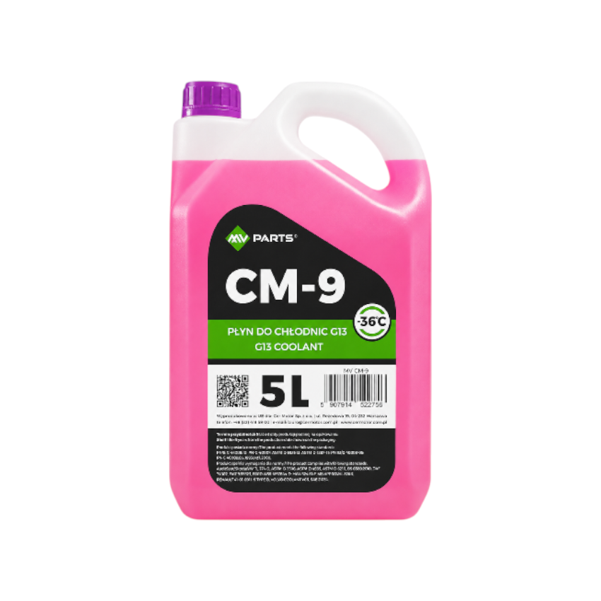 PŁYN CHŁODNICZY FIOLETOWY MV PARTS CM-9 5L
