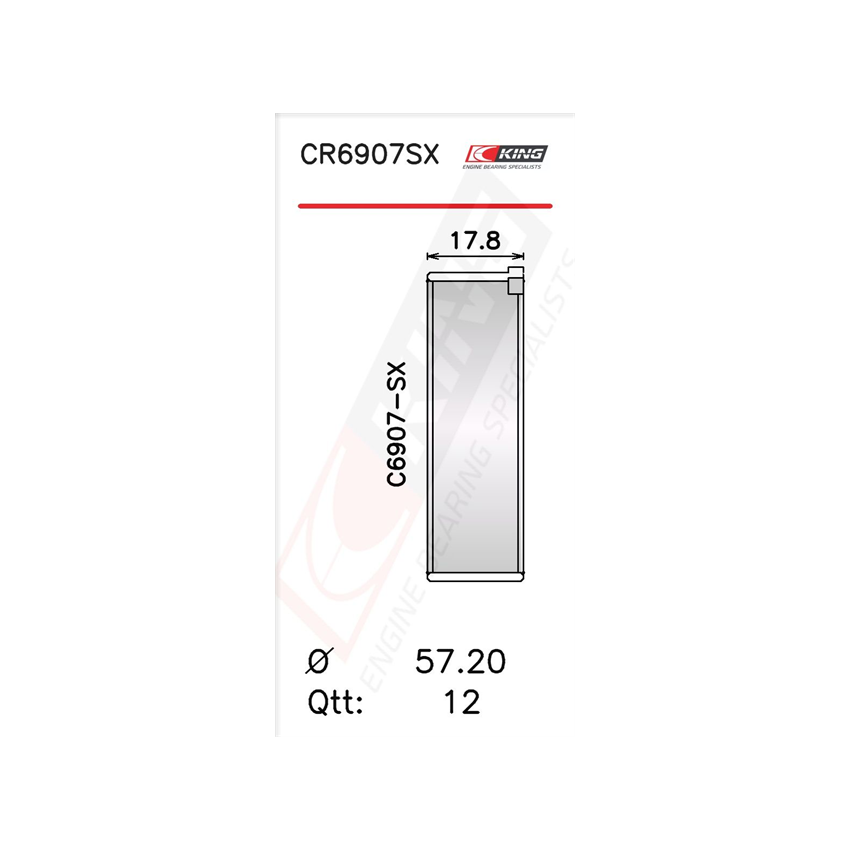 PANEWKI KORBOWODOWE KING BEARINGS CR6907SX STD CHRYSLER 3.6 13-