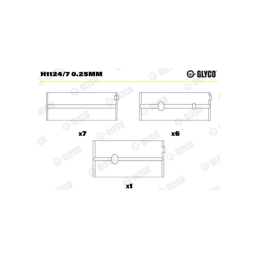 PANEWKI GŁÓWNE GLYCO H11247 0.25 PERKINS 6.354 60- 
