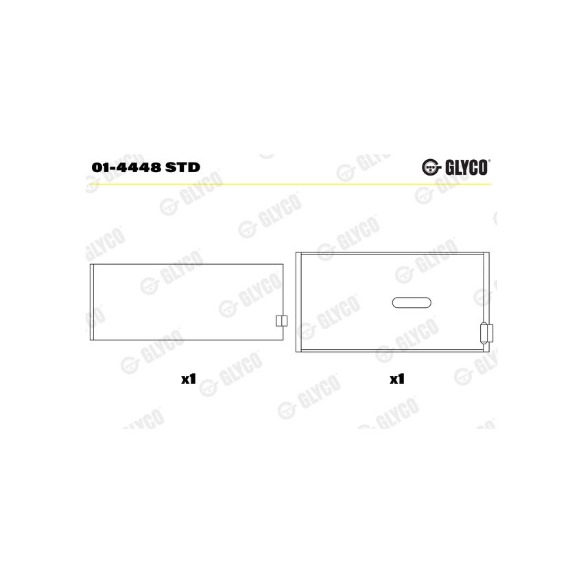 PANEWKI KORBOWODOWE GLYCO 014448 STD FORD 6.0D DOVER 1cz