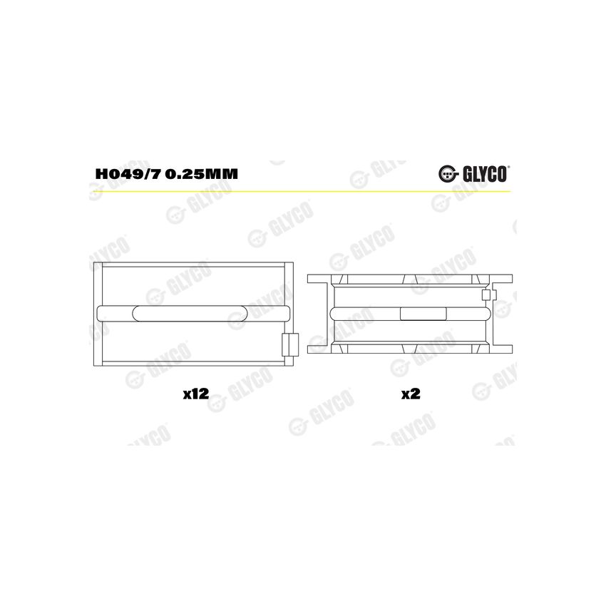 PANEWKI GŁÓWNE GLYCO H0497 0.25 MAN D0826 90- 
