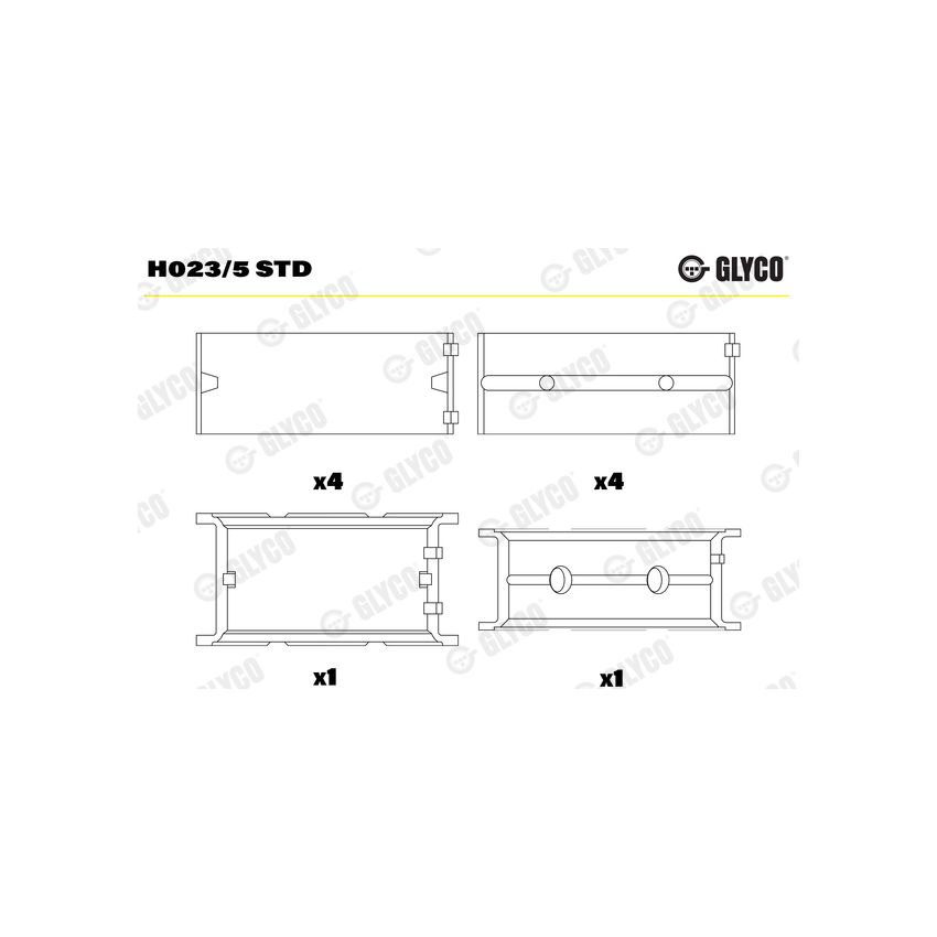 PANEWKI GŁÓWNE GLYCO H0235 STD BMW 1.7D  95- 