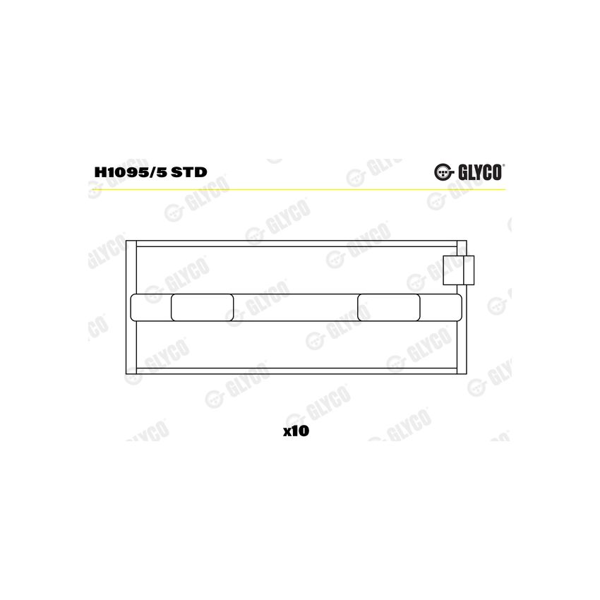 PANEWKI GŁÓWNE GLYCO H10955 STD FIAT 1.9JTD 98- 