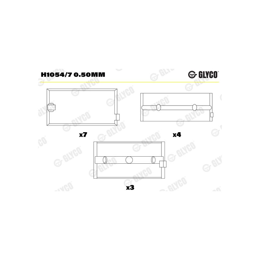 PANEWKI GŁÓWNE GLYCO H10547 0.50 RVI MIDR06.35 79- 