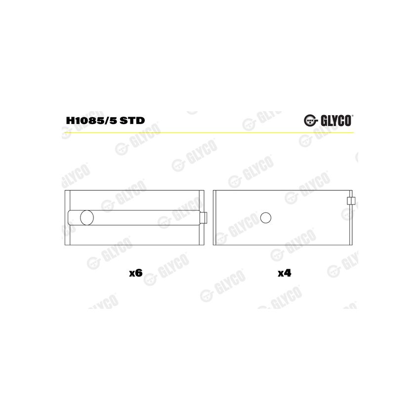 PANEWKI GŁÓWNE GLYCO H10855 STD ROVER 1.1-1.4 89-05 