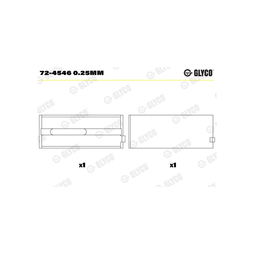 PANEWKI GŁÓWNE GLYCO 724546 0.25 IVECO 8025.02 72- 