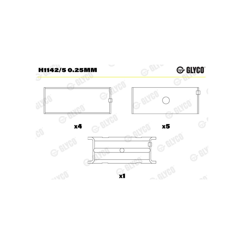 PANEWKI GŁÓWNE GLYCO H11425 010 ROVER 4.0-4.6 94- 