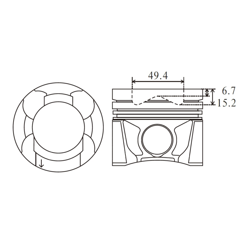 TŁOK MV PARTS 70370 STD NISSAN YD22DDTI b.p. 00-