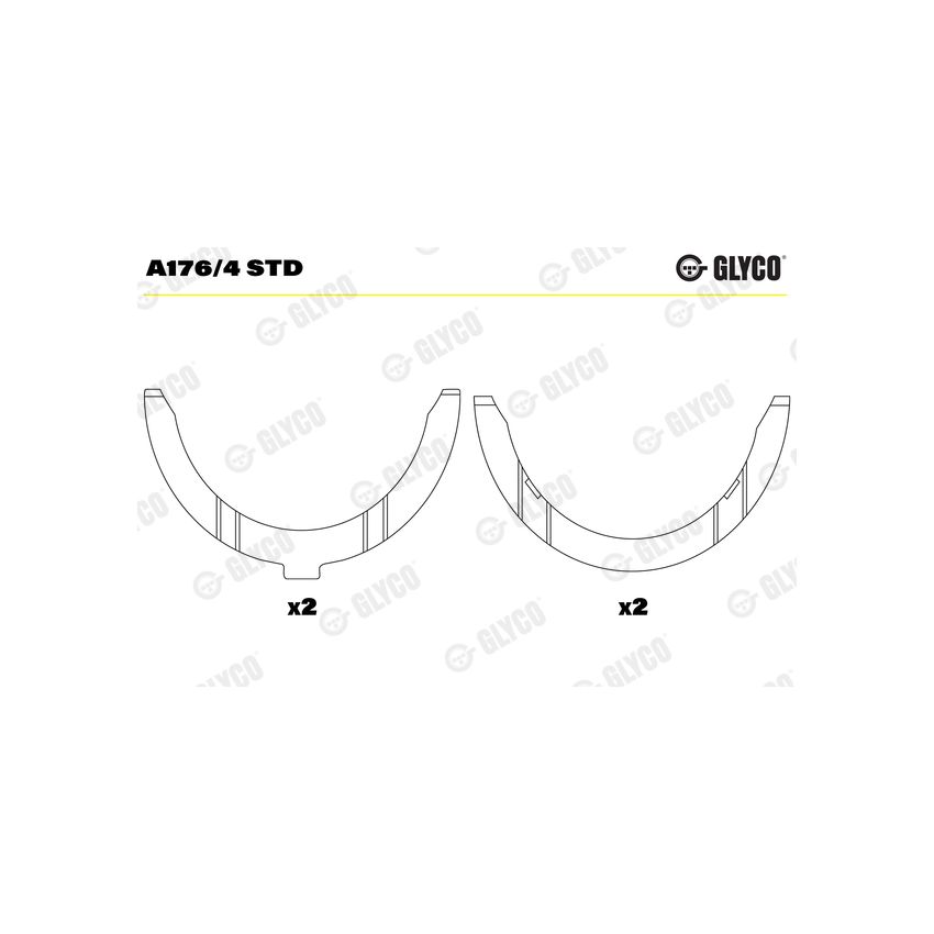 PANEWKI OPOROWE GLYCO A1764 STD FORD 2701 65-81