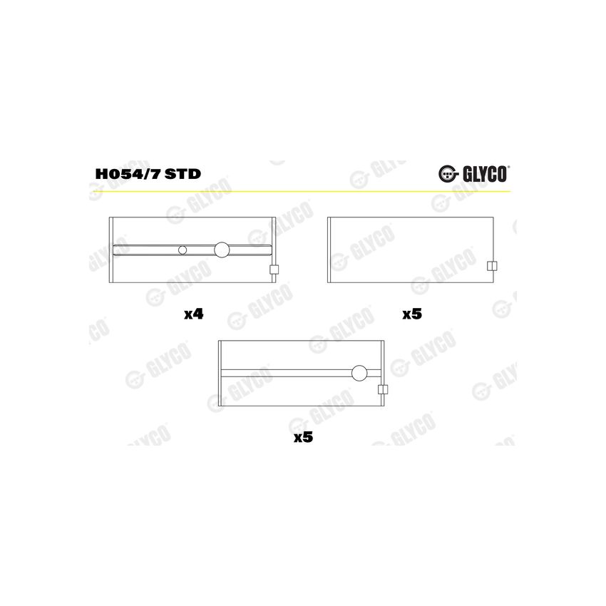 PANEWKI GŁÓWNE GLYCO H0547 STD DAF RS180 92- 