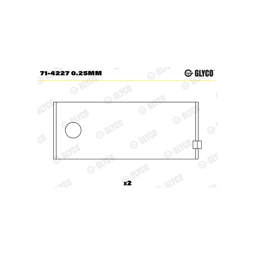 PANEWKI KORBOWODOWE GLYCO 714227<66550CP> 0.25 IVECO 8340/8360  79- 