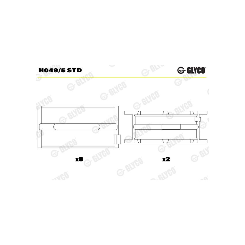 PANEWKI GŁÓWNE GLYCO H0495 STD MAN D0824  86- 