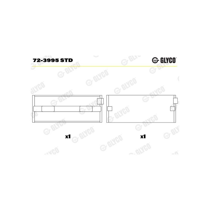 PANEWKI GŁÓWNE GLYCO 723995 STD FIAT 16V 1.9JTD 98- 