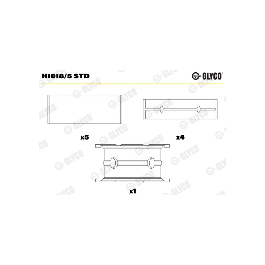 PANEWKI GŁÓWNE GLYCO H10185 STD FORD 2.0-2.4TDDI 99- 