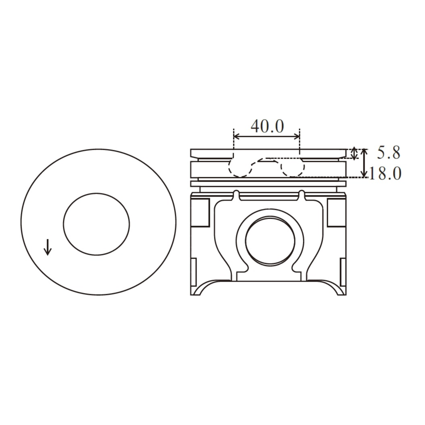 TŁOK MV PARTS P6063<73759> STD FORD 2.5D 88-