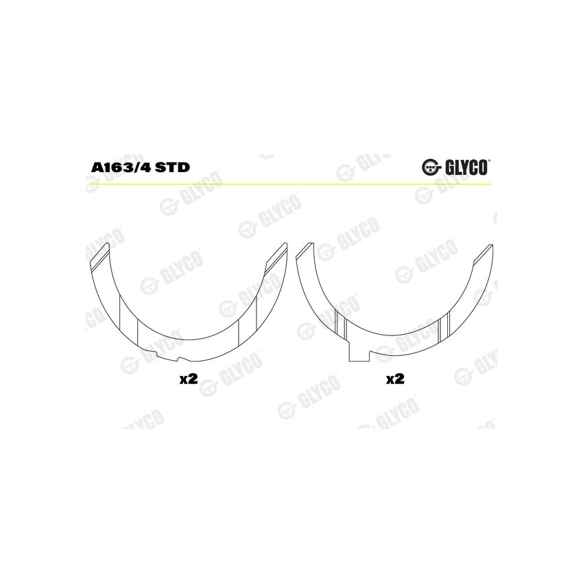 PANEWKI OPOROWE GLYCO A1634 STD MERCEDES 1.5-2.0 04-