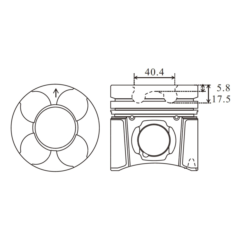 TŁOK MV PARTS P7363<73841> STD RENAULT 2.2D 16V G9T 