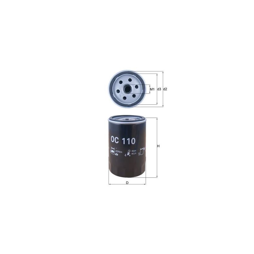 FILTR OLEJU KNEHT OC110 MERCEDES 1.8-2.3 85-