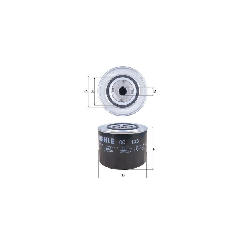 FILTR OLEJU KNEHT OC133 FIAT 8215 79-97